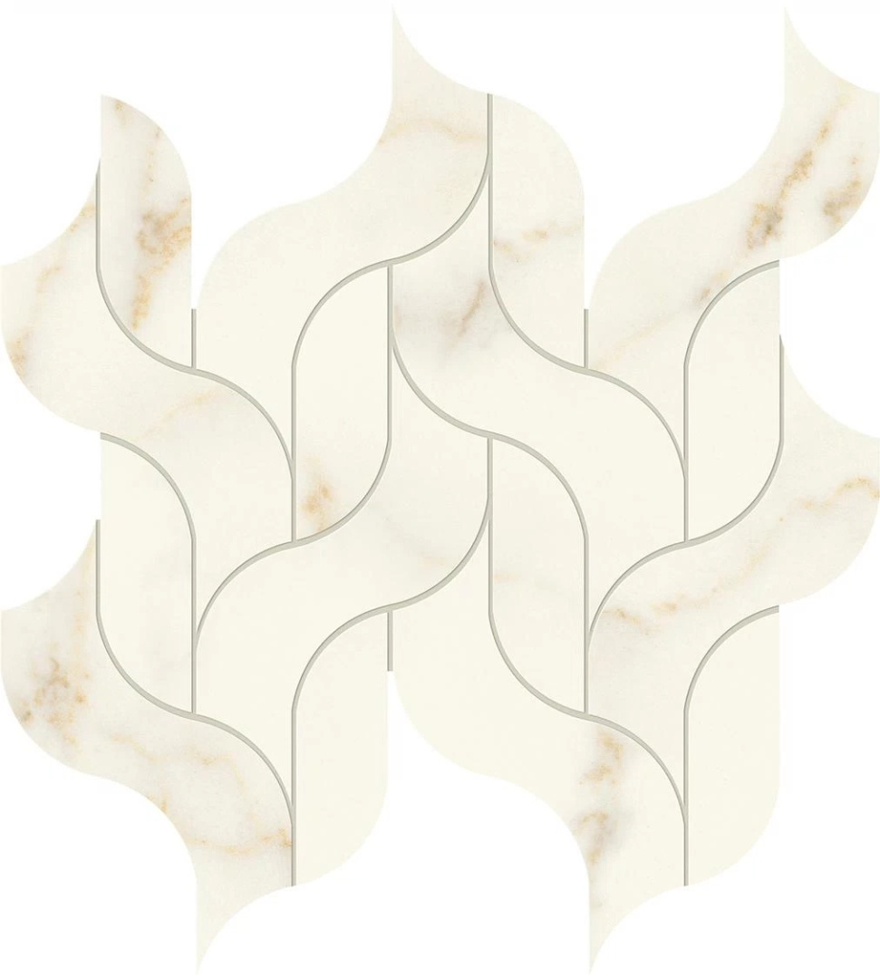 Мозаика Atlas Concorde Marvel X Calacatta Apuano Waterfall Polished 30.5x27.7 AF8R