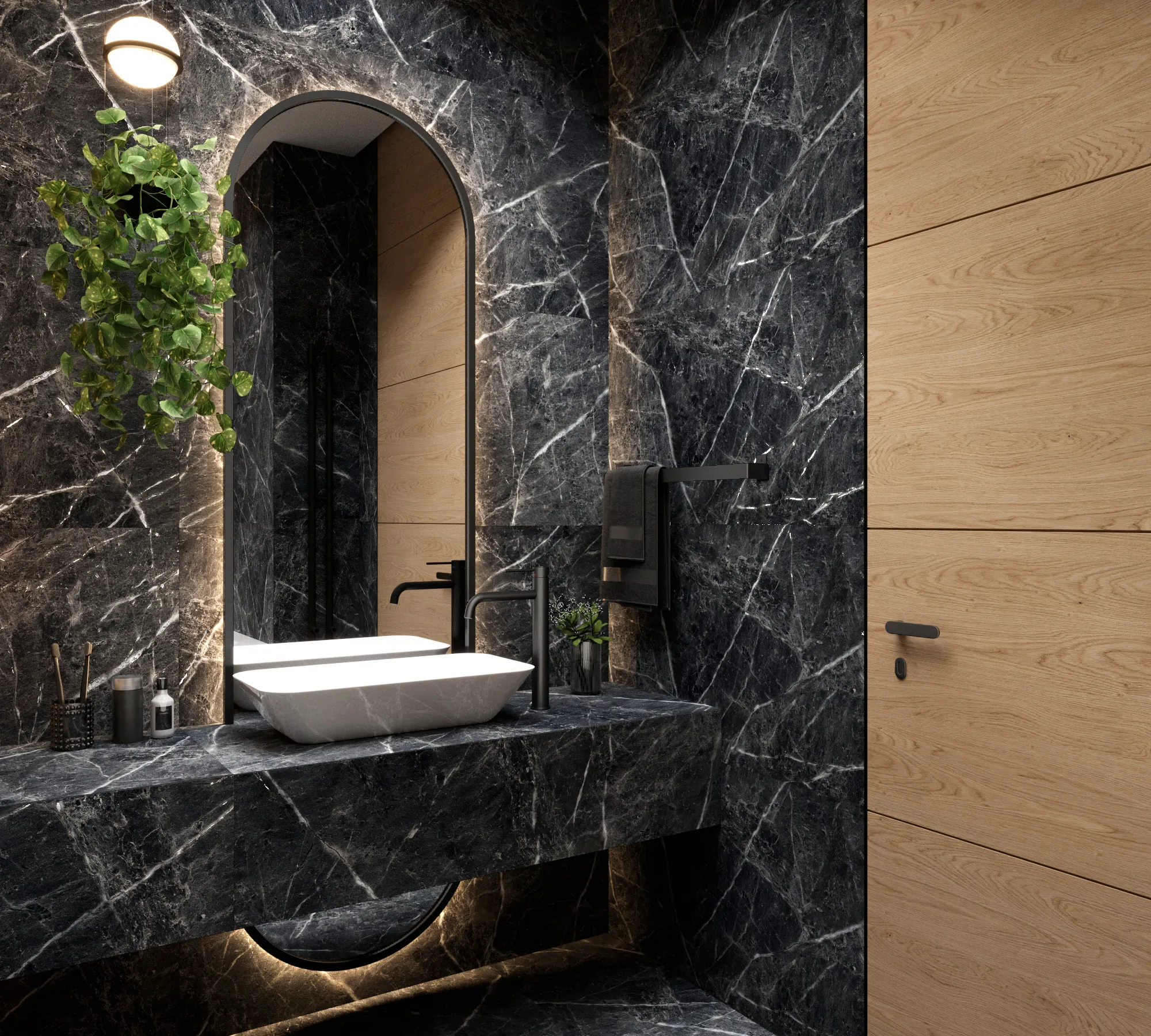 Керамогранит Аркадия Керамика CR6004-A Cassero Nero Carving 60x60 черный