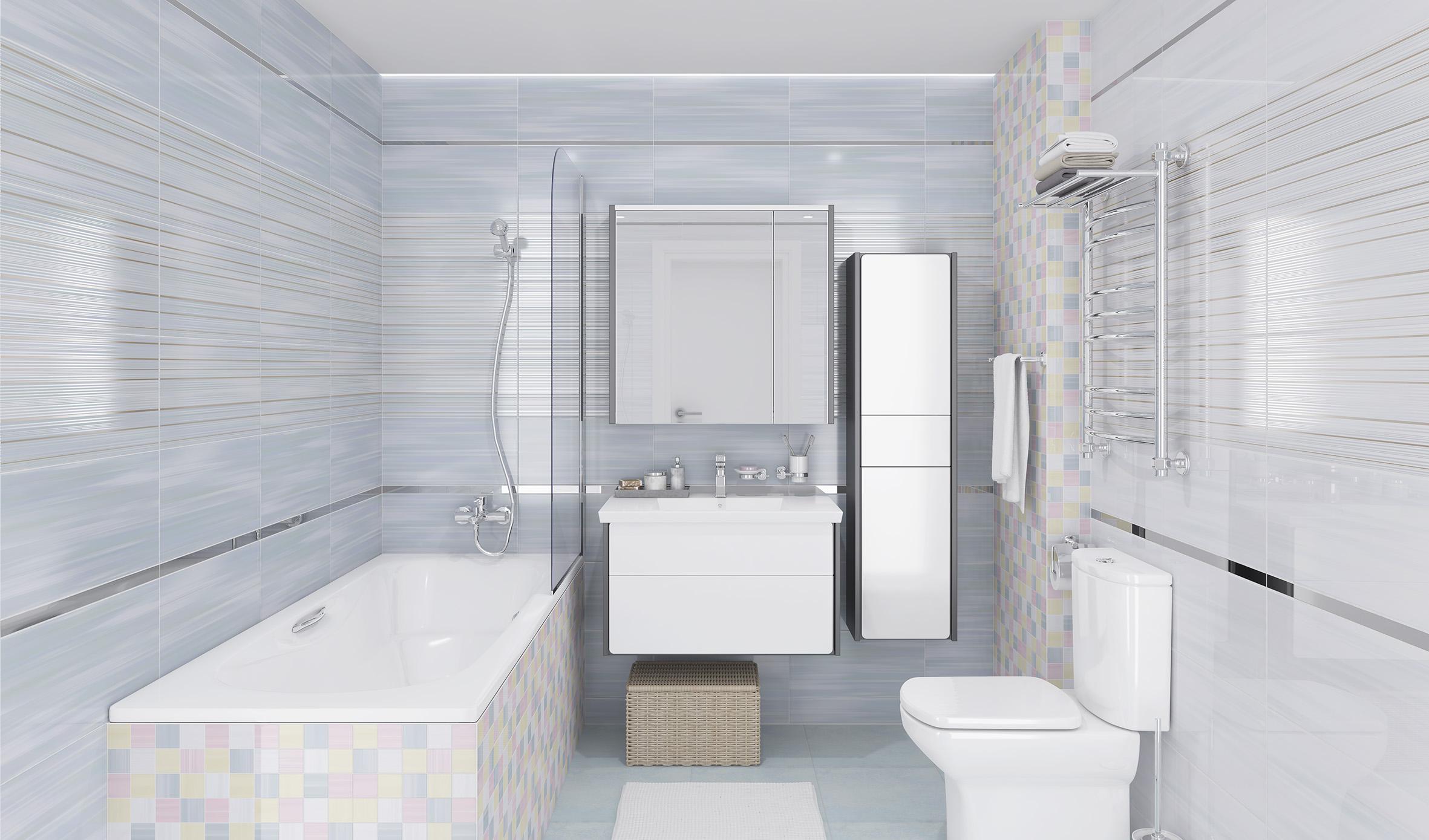 Керамическая плитка (34014) Laparet Spring розовый 25x50 глянцевый