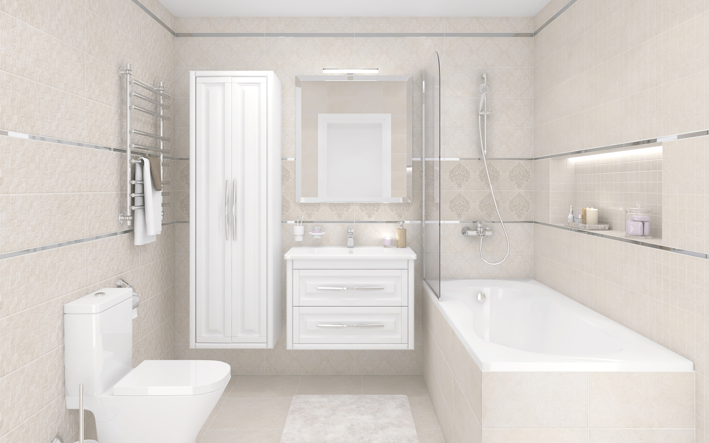Декор (AD\A470\60002) Laparet Atria ванильный 20x60 матовый