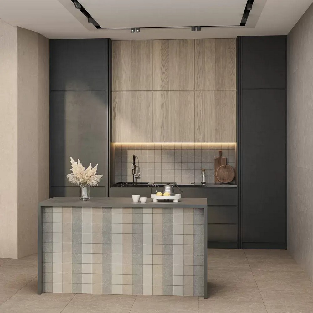 Ступень Kerama Marazzi KM6012G0201RGCF фронтальная клееная Касабланка HP серый светлый матовый обрезной 33x119.5