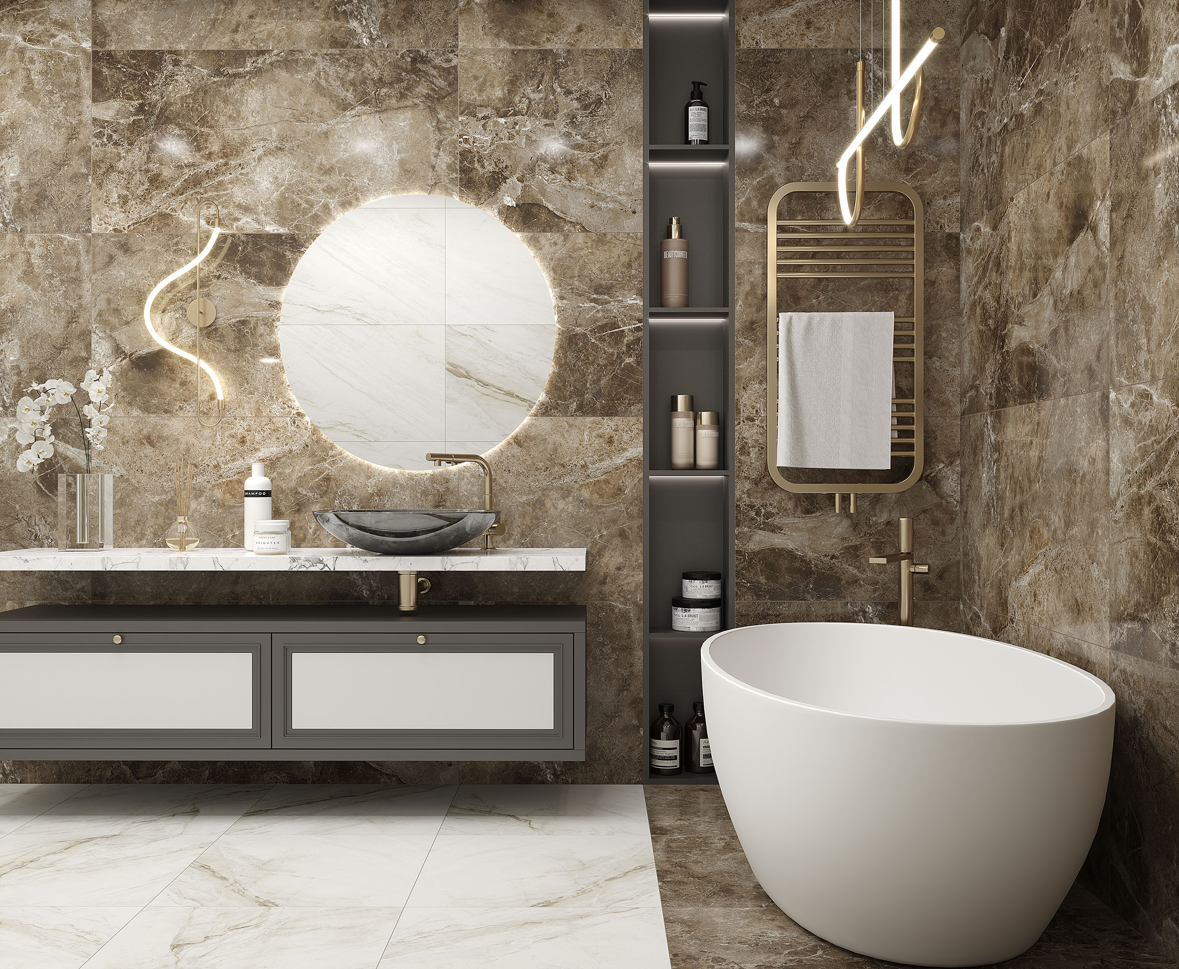 Керамогранит Laparet Krazzy Brown 60x60 полированный