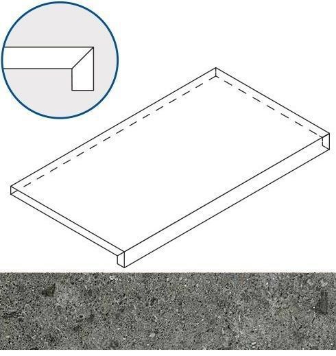 Ступень фронтальная Italon Genesis X2 Grey X2 33x60