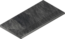 Ступень Italon Материя X2 Титанио 120 закругленная грип 620040000203 черный 30x120