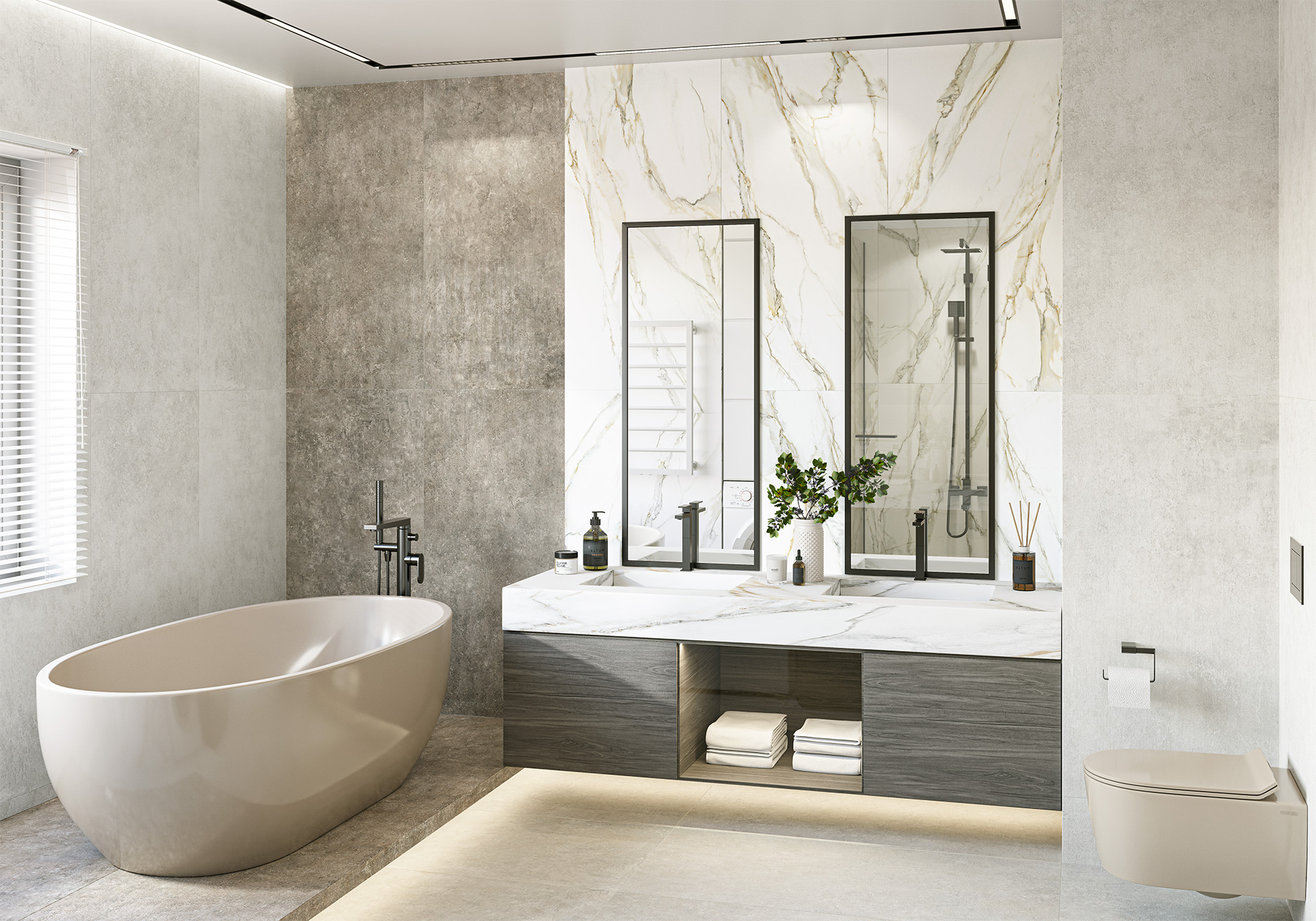 Керамогранит Креанза SH1003-G Corten Grey Shape 60x120 серый