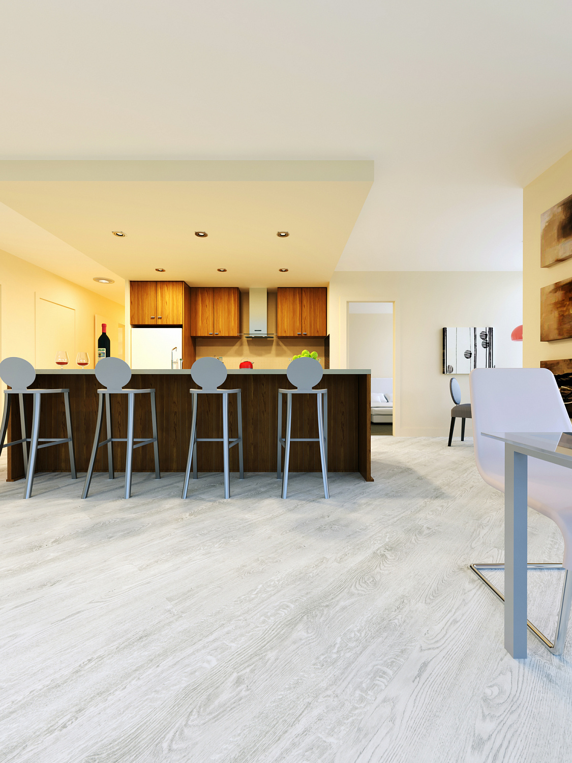 Кварцвиниловая плитка Fine Floor Light FF-1372 Дуб Берген кварц винил напольный