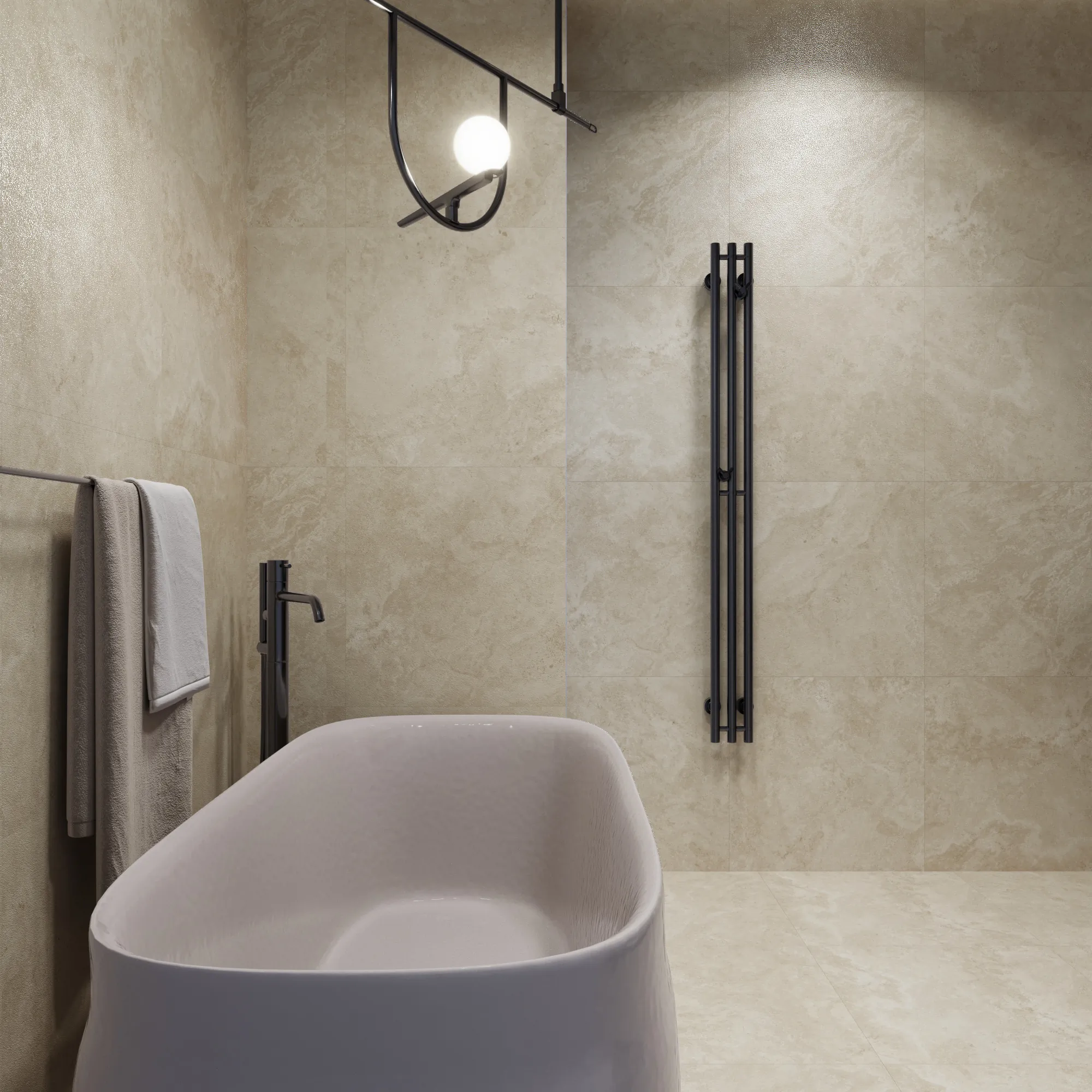 Керамогранит Аркадия Керамика RT7004-B Arawak White Matt Rustic Punch 60x120 белый