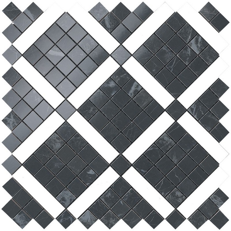 Мозаика Atlas Concorde Marvel Pro Noir Mix Diagonal Mosaic (Noir+Statuario Select) 30.5x30.5 9MVH