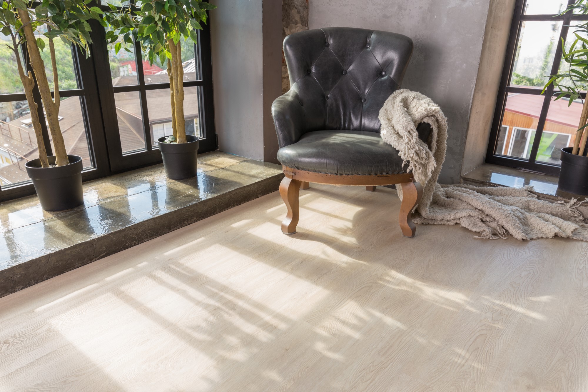 Кварцвиниловая плитка Aqua Floor Nano AF3217N 1221x180 Дуб Темный замковый кварц винил напольный