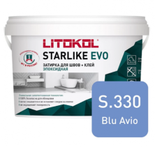 Затирка эпоксидная + клей Литокол STARLIKE EVO 1кг S.330 BLU AVIO