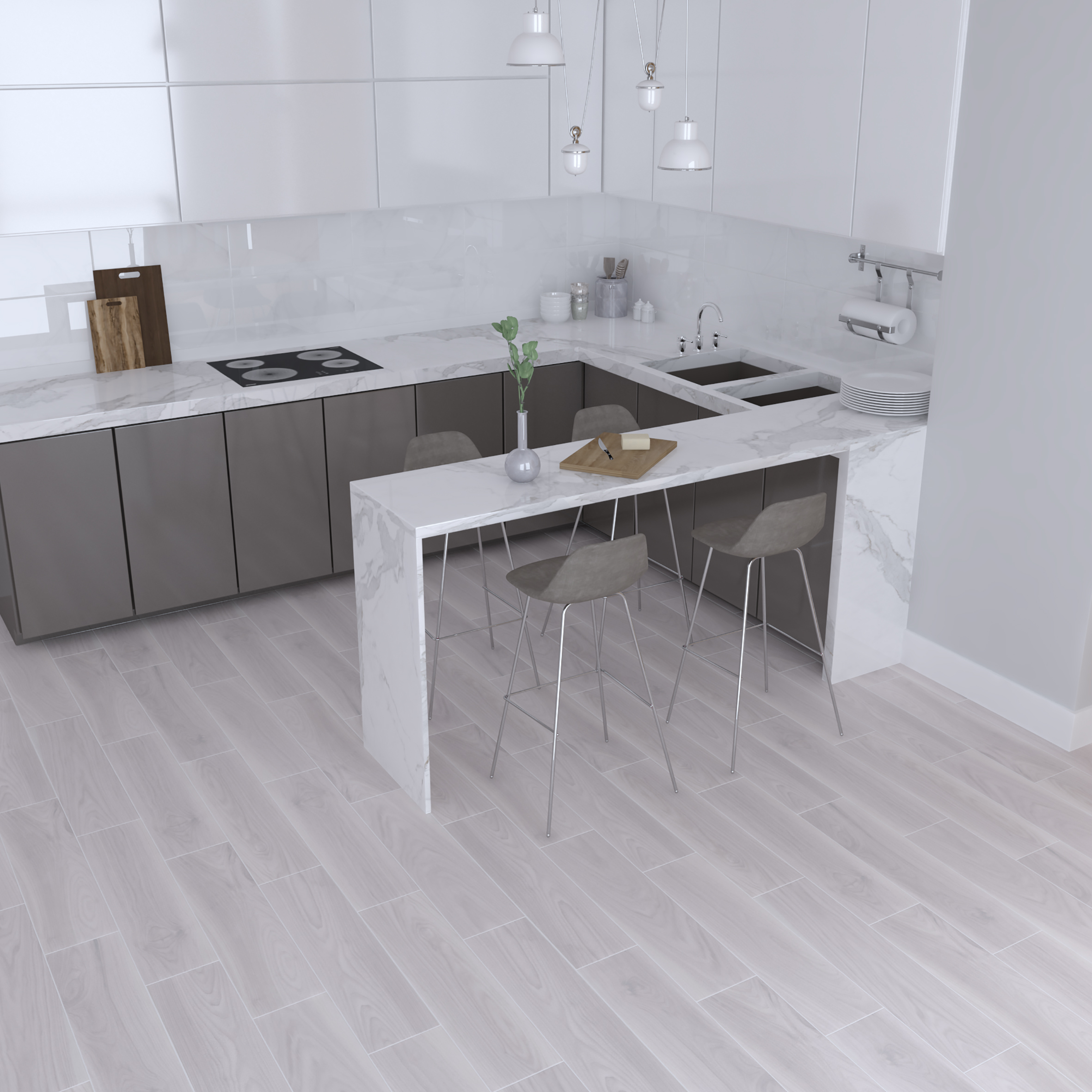 Керамогранит (SG708390R) Laparet Albero капучино 20x80 матовый