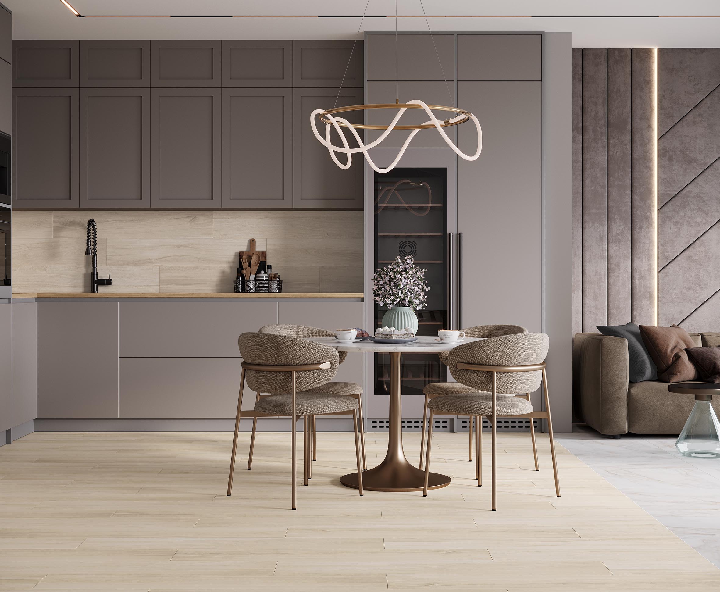 Керамогранит Laparet Tupelo Maple светло-серый 20x120 матовый