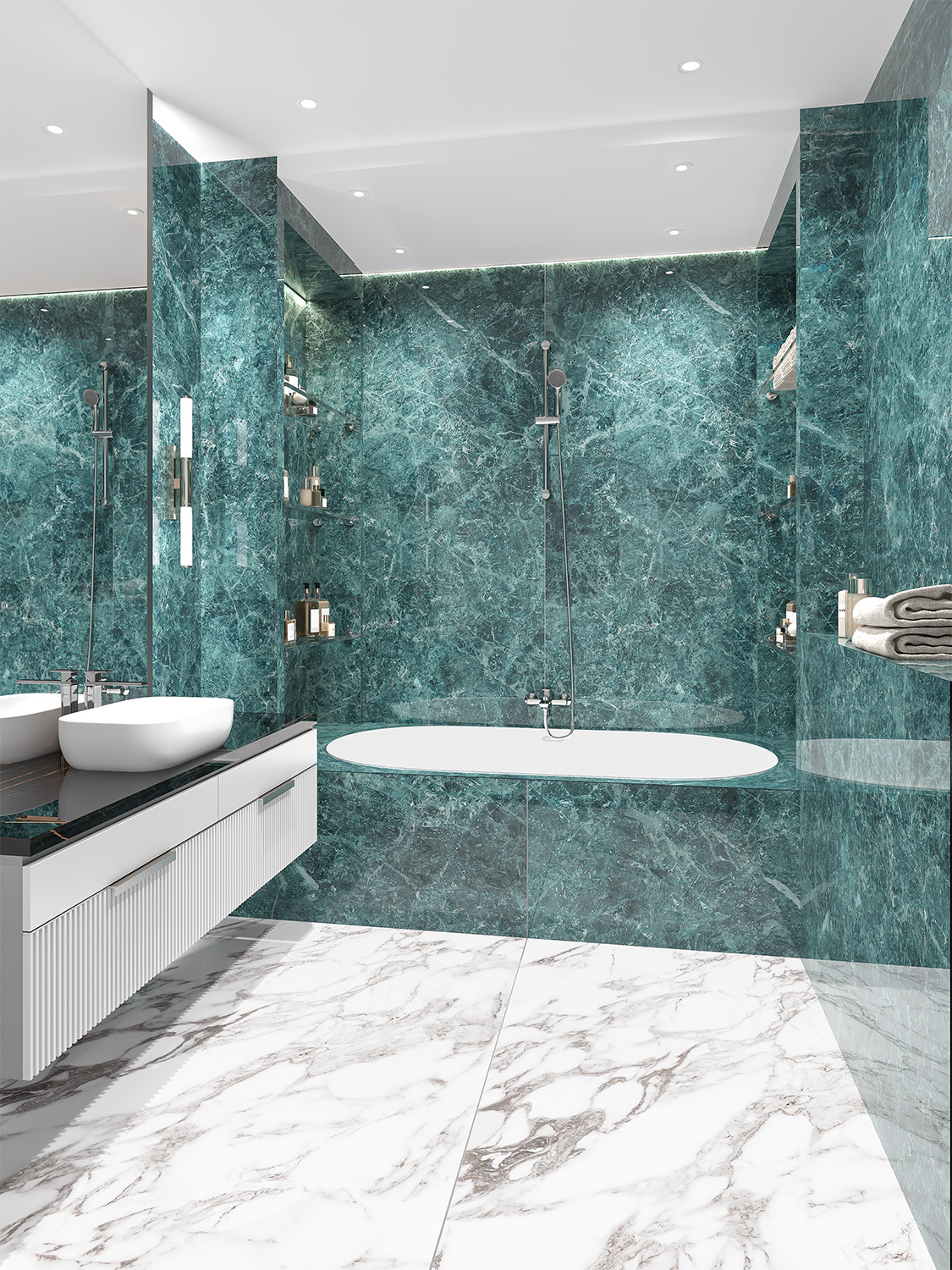 Керамогранит СтароСлэбс Marquina Night High Glossy 120x278 черный