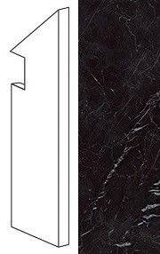 Ступень правая Marvel Nero Marquina Battiscopa Sag. Dx ATES 7.2x30