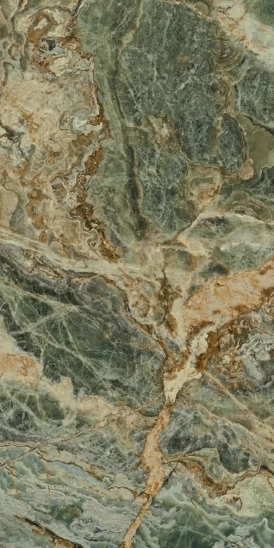 Панно Kerama Marazzi SG593522RA\D Панно Риальто Нобиле 1 зеленый лаппатированный обрезной 119.5x238.5