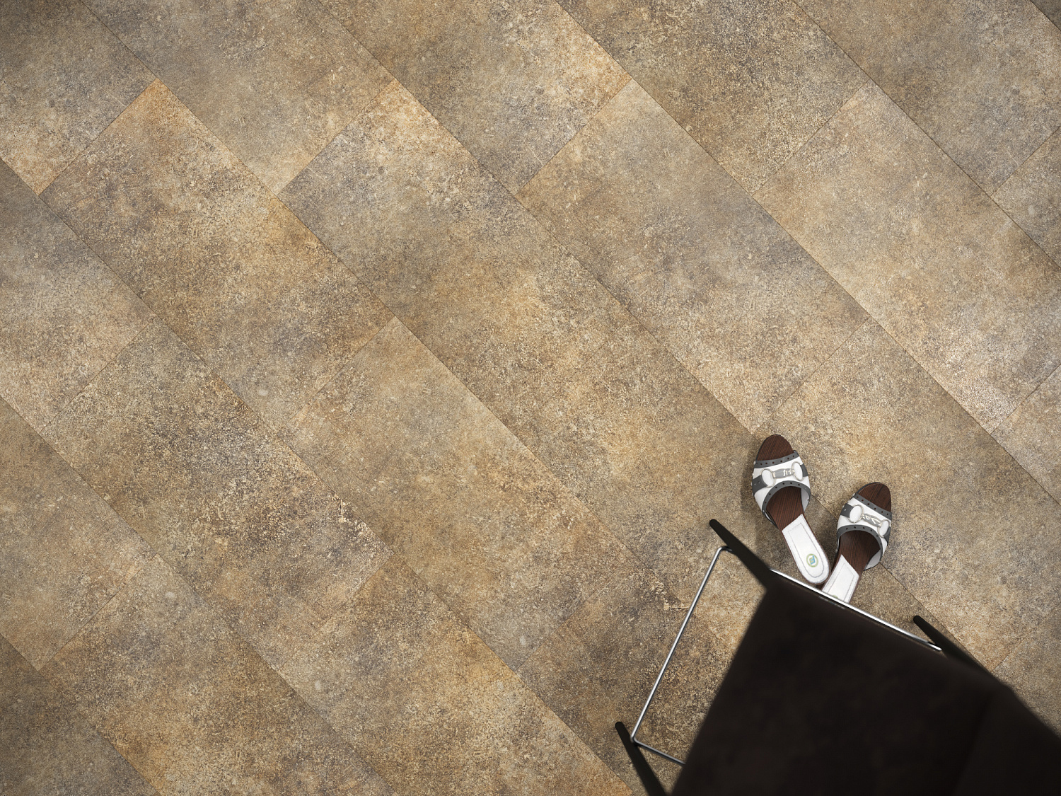 Кварцвиниловая плитка Fine Floor Stone FF-1441 Джакарта клеевой кварц винил напольный