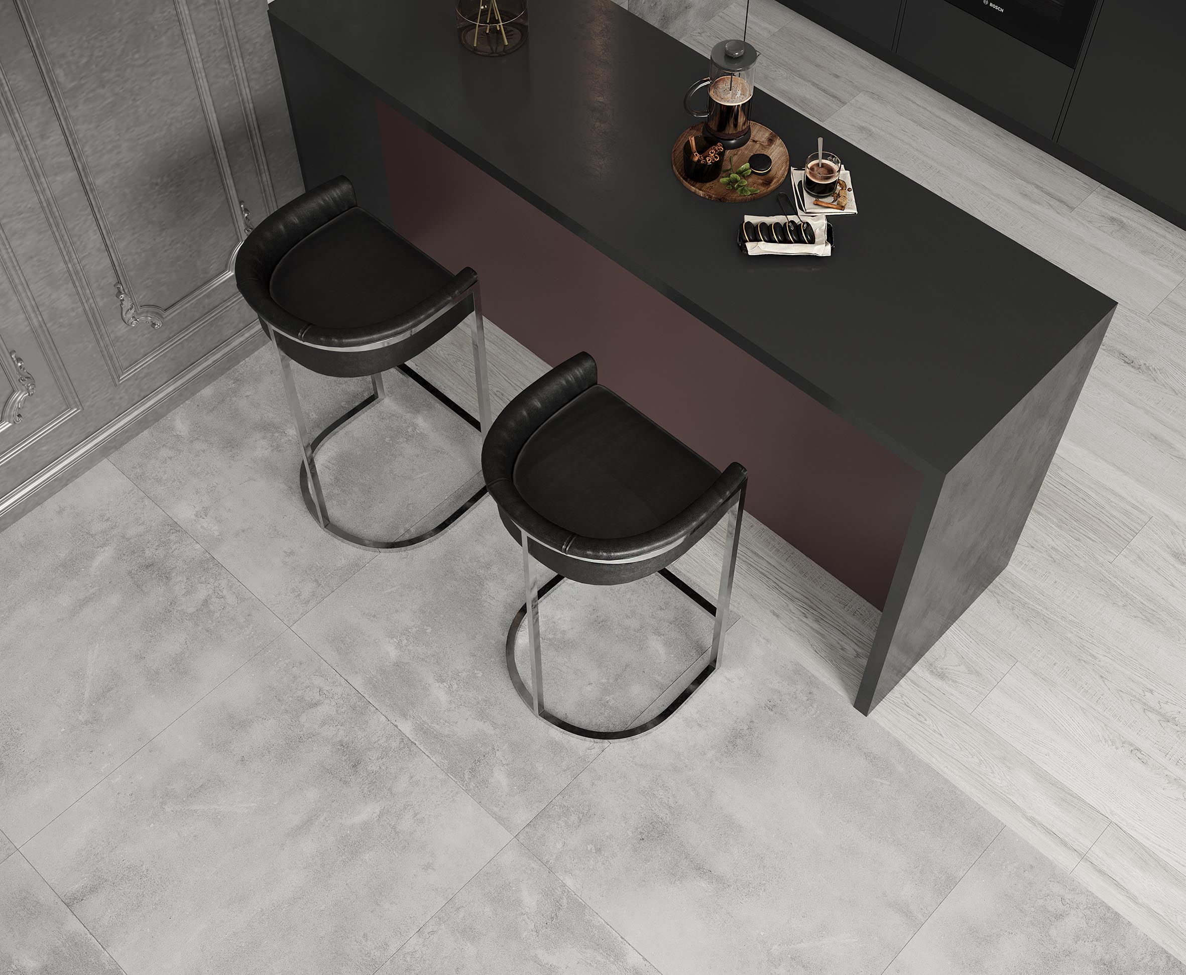 Керамогранит Laparet Lugano Gris 80x80 лаппатированный