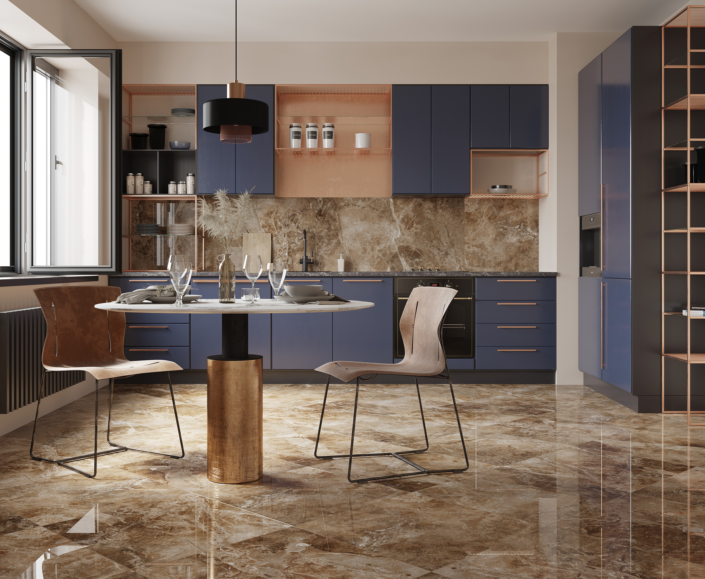 Керамогранит Laparet Krazzy Brown 60x60 полированный