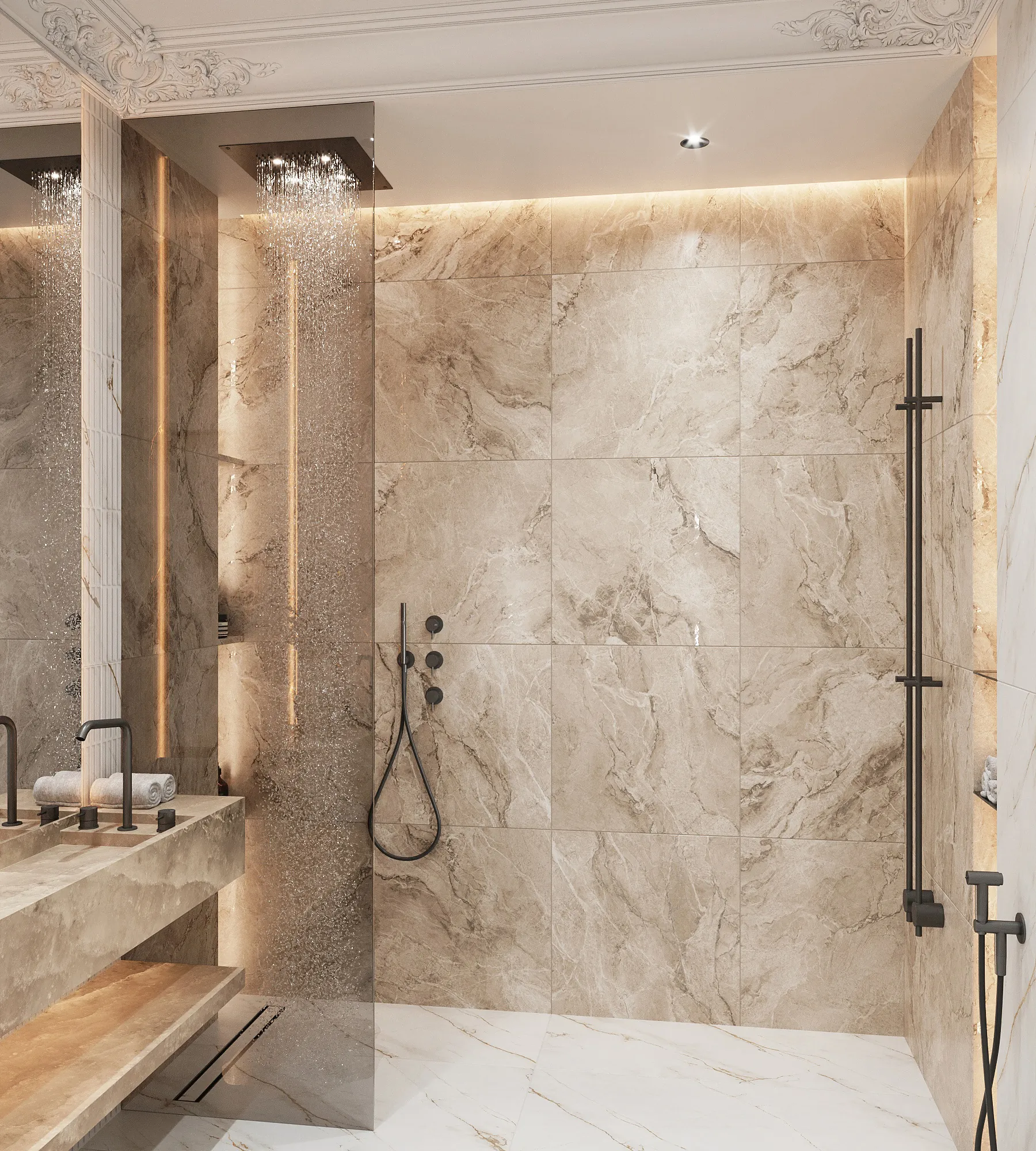 Керамогранит Аркадия Керамика CR4009-A Bolivia Dove Carving 60x120 серый