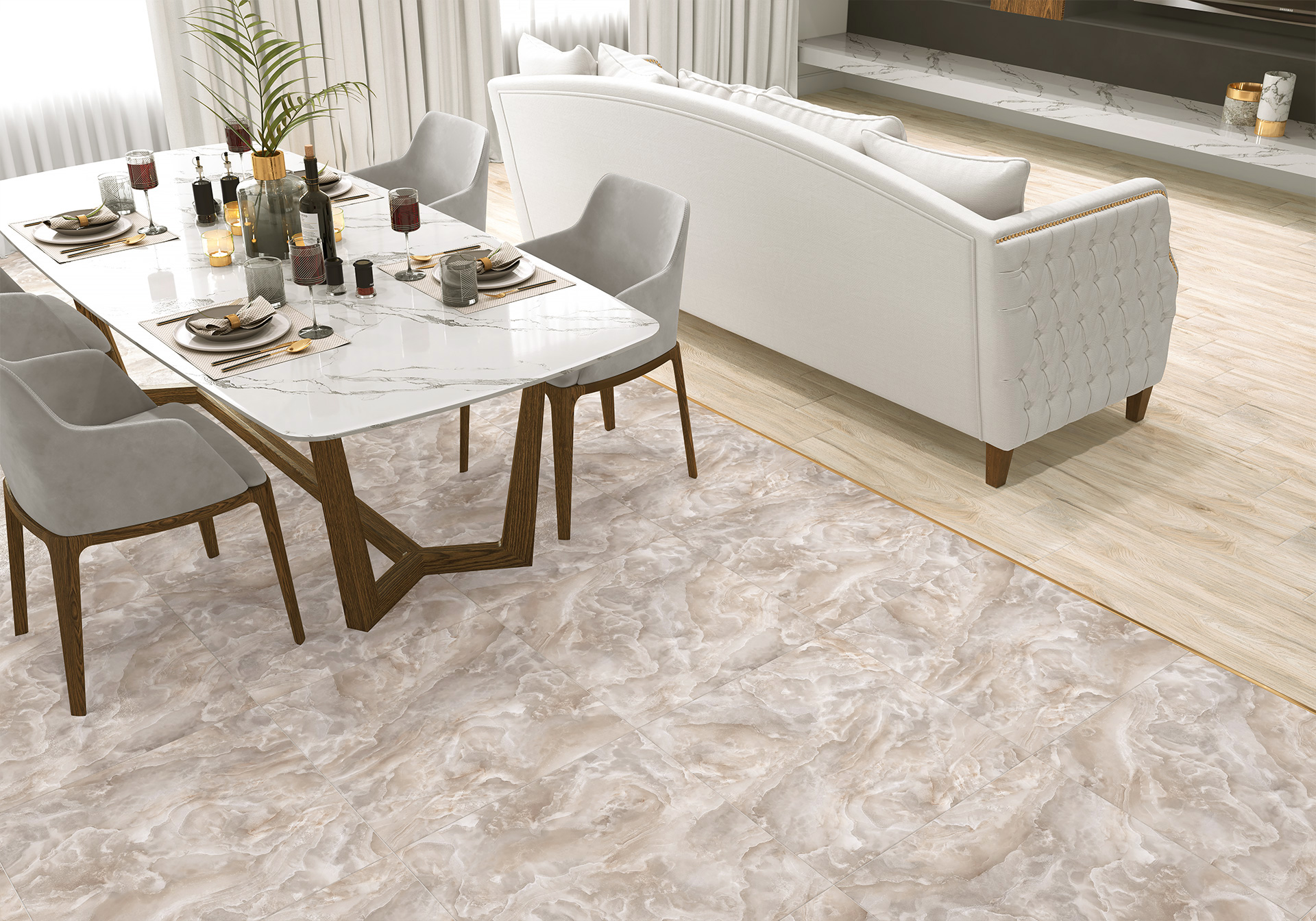 Керамическая плитка Alma Ceramica Саншайн TWU93SNH44R коричневый 30x90