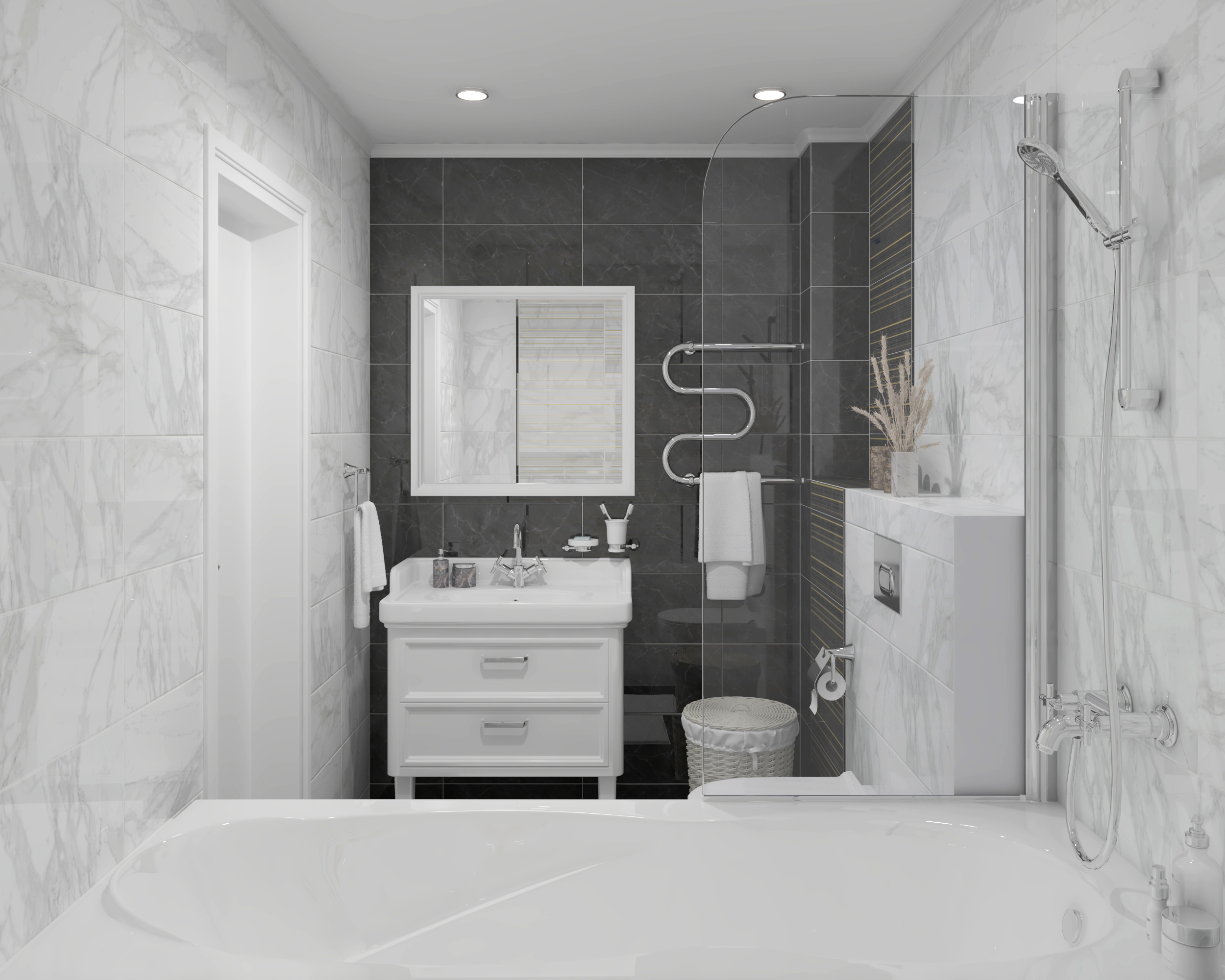 Мозаика (MM34038) Laparet Olimpus мозаичный чёрный 25x25 глянцевый