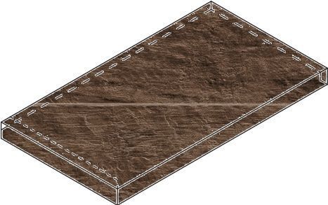 Ступень угловая левая Italon NL-Wood Х2 Pepper X2 33x60