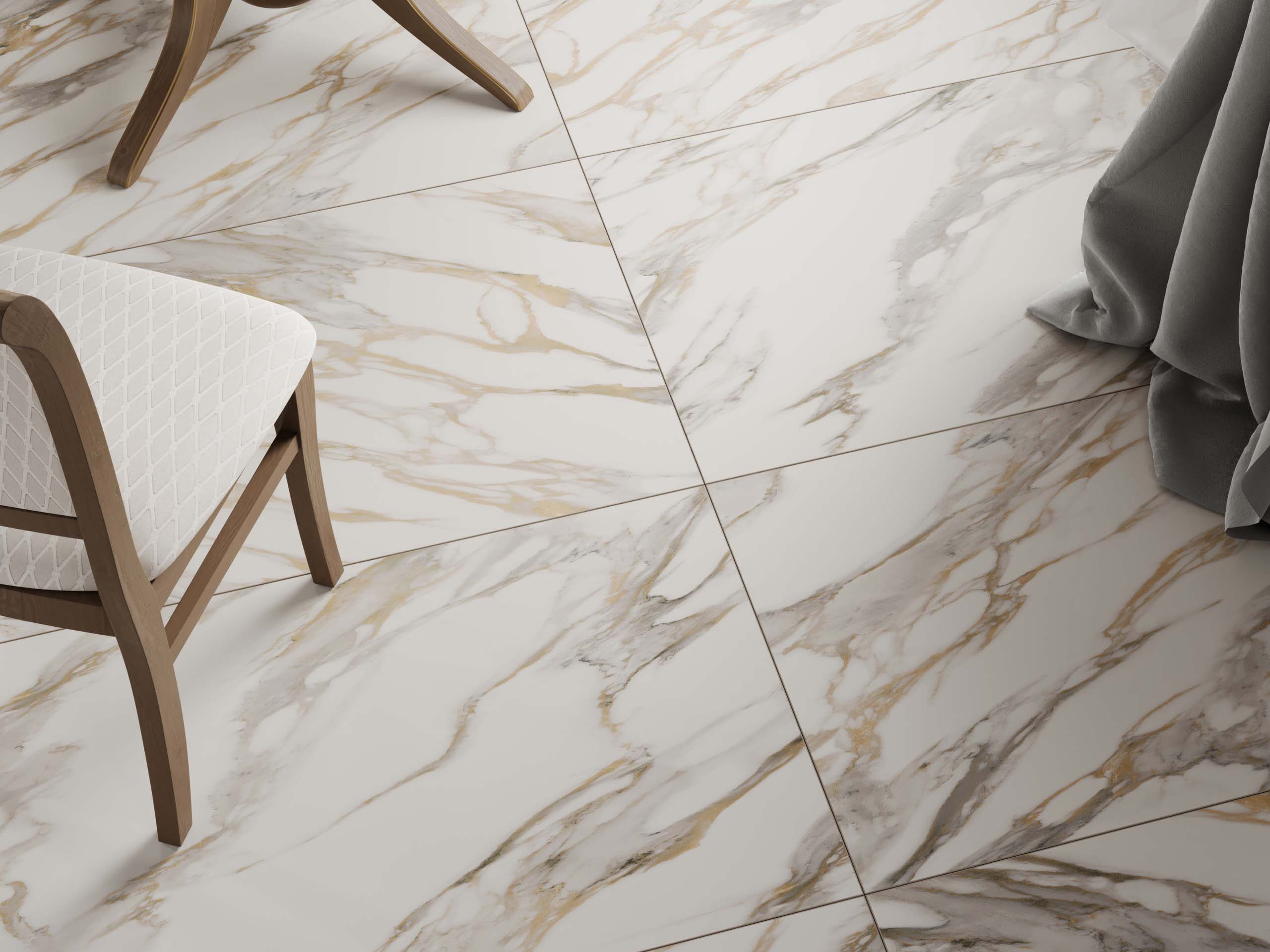 Керамогранит Estima RM01 Miramare White RM01/PS_NC/60x120x10R/GW белый 60x120