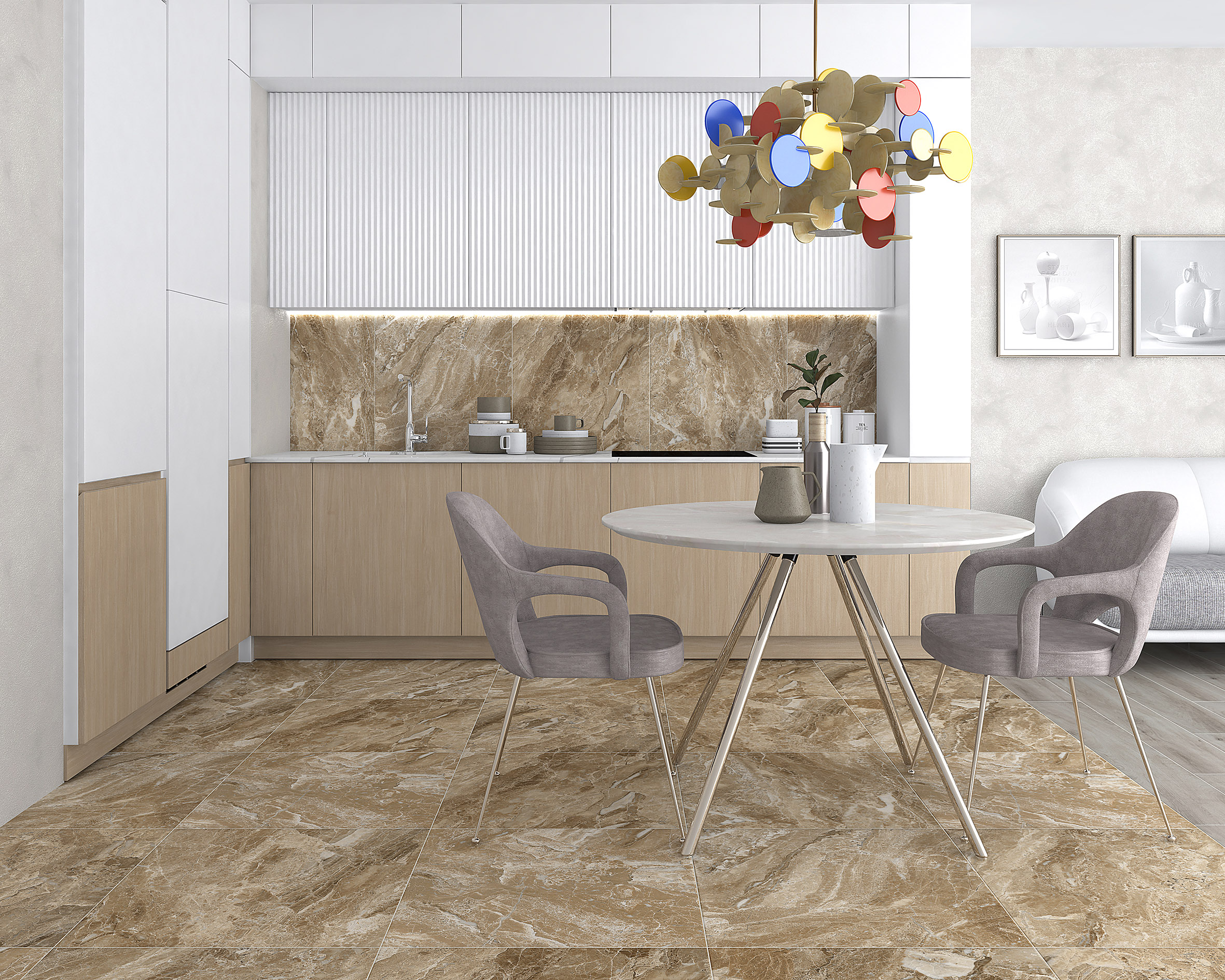 Керамогранит (SG645020R) Laparet Irida коричневый обрезной 60x60 матовый