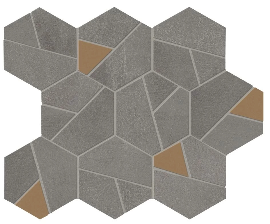 Мозаика Atlas Concorde Boost Smoke Mosaico Hex Yellow 25x28.5 AN68