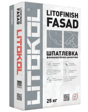 Цементная шпатлевка Литокол LITOFINISH FASAD 25кг белый