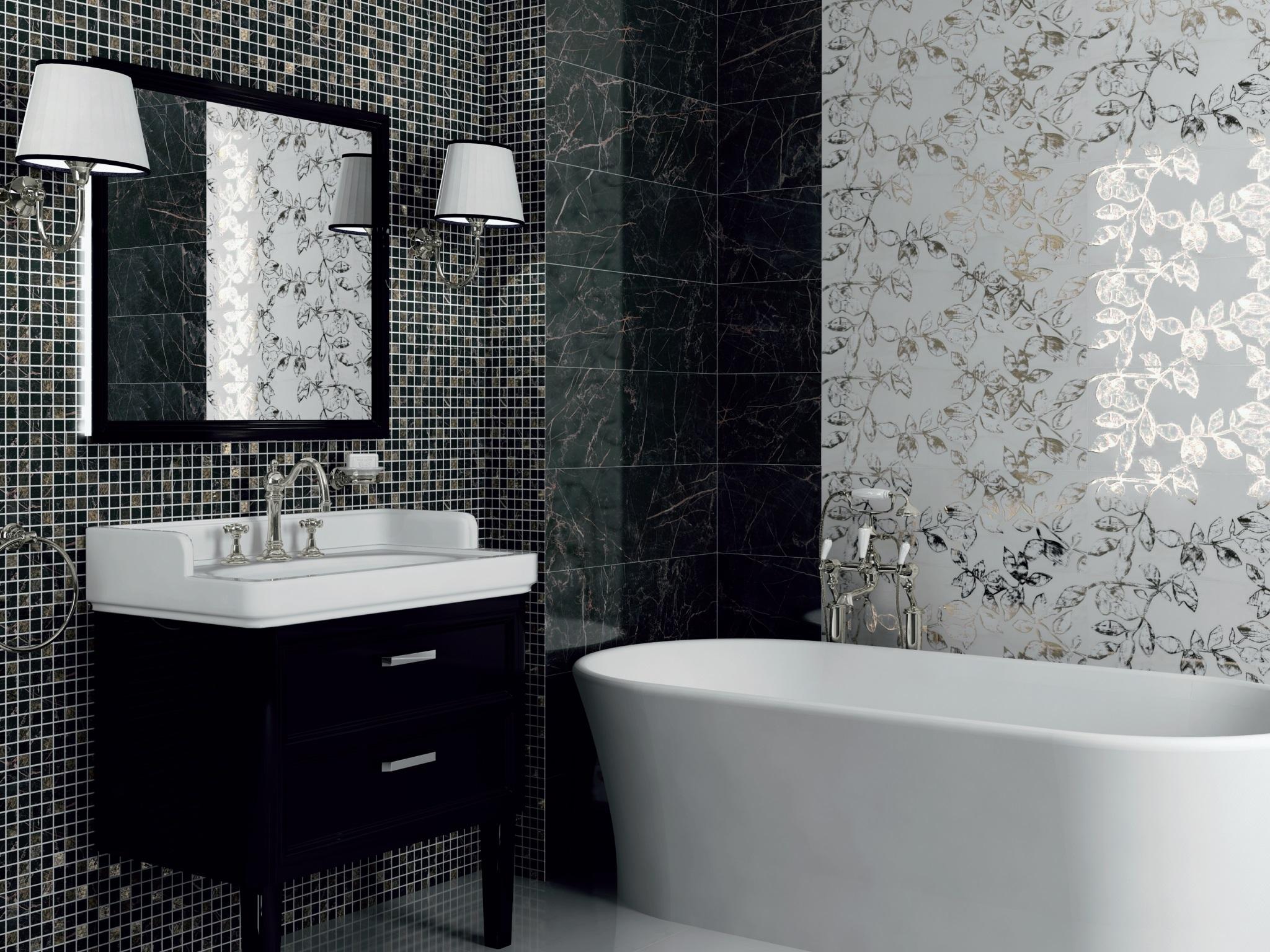 Декор Kerama Marazzi MM12111 Астория черный мозаичный 25x75