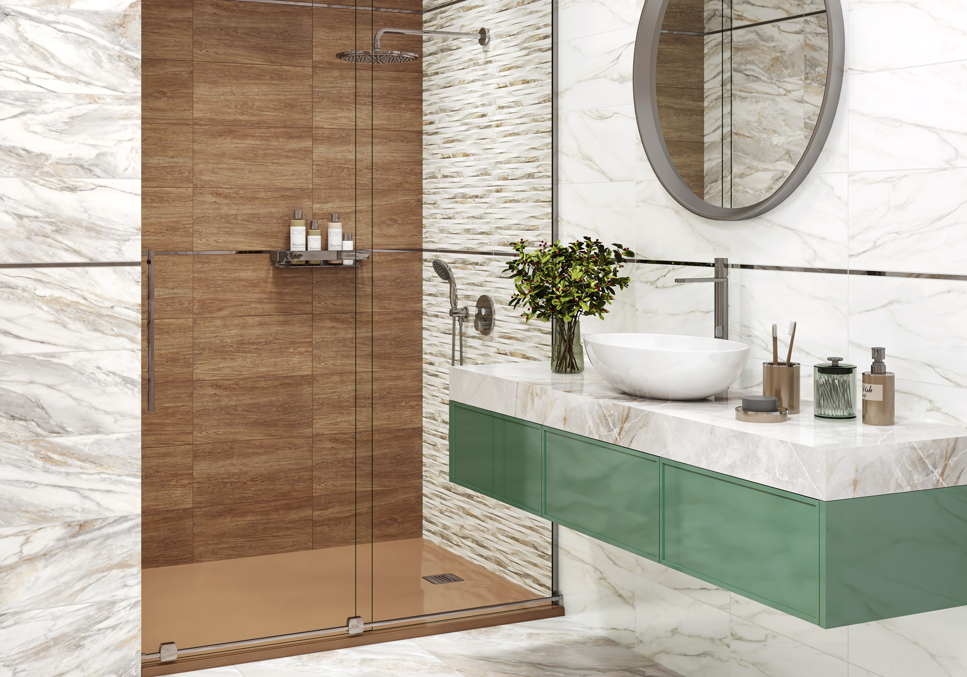 Керамическая плитка Alma Ceramica Эйфория TWU2550EPH44 бежевый 24.9x50