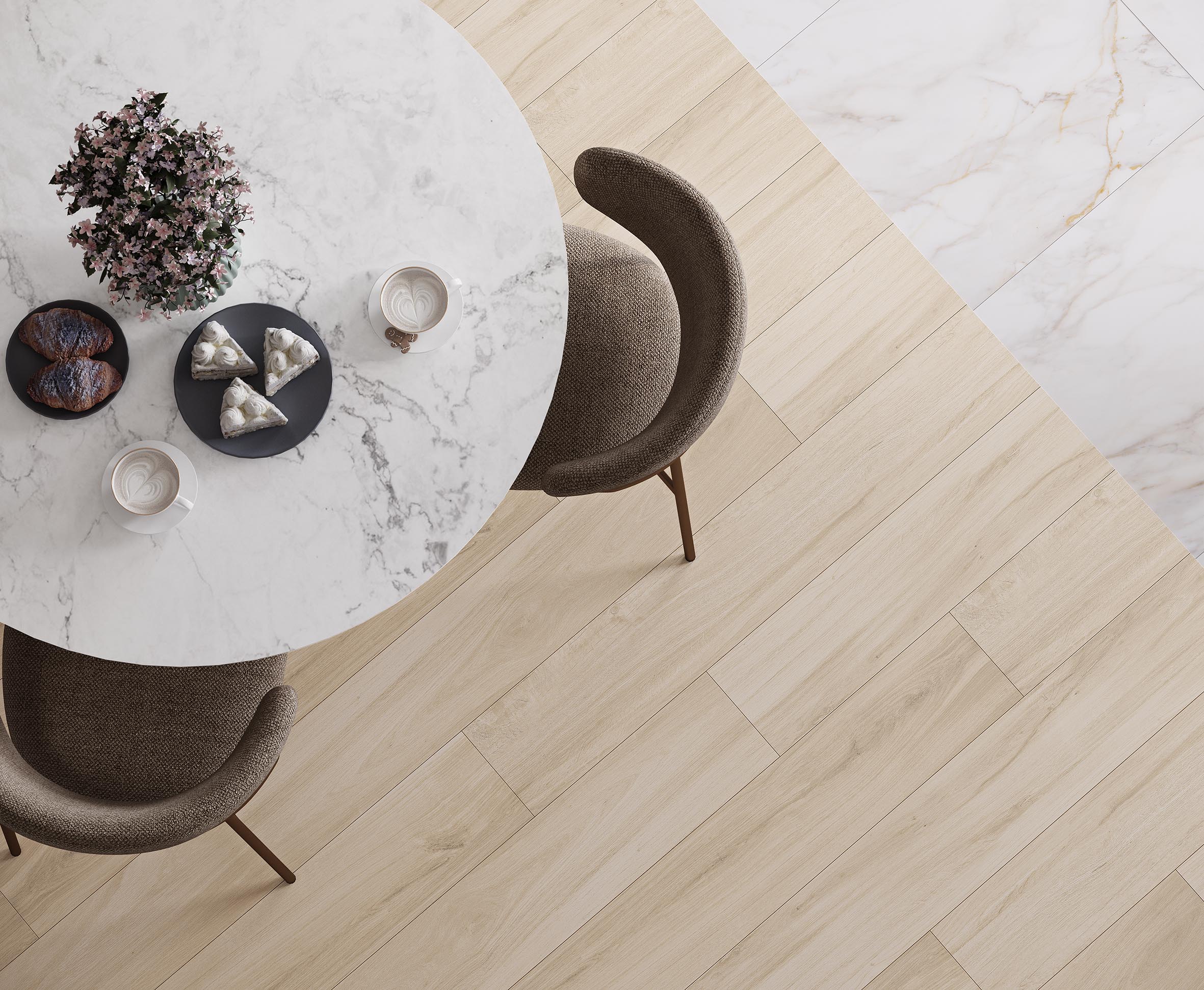 Керамогранит Laparet Tupelo Maple светло-серый 20x120 матовый