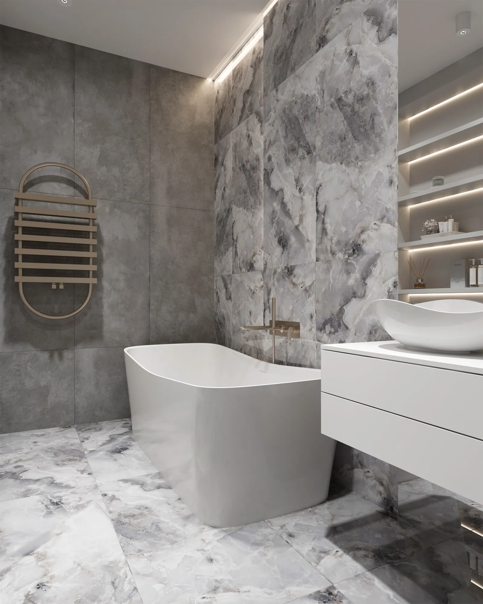 Керамогранит Аркадия Керамика FP1004-A Invisible Onyx Full Polished 60x120 бежевый