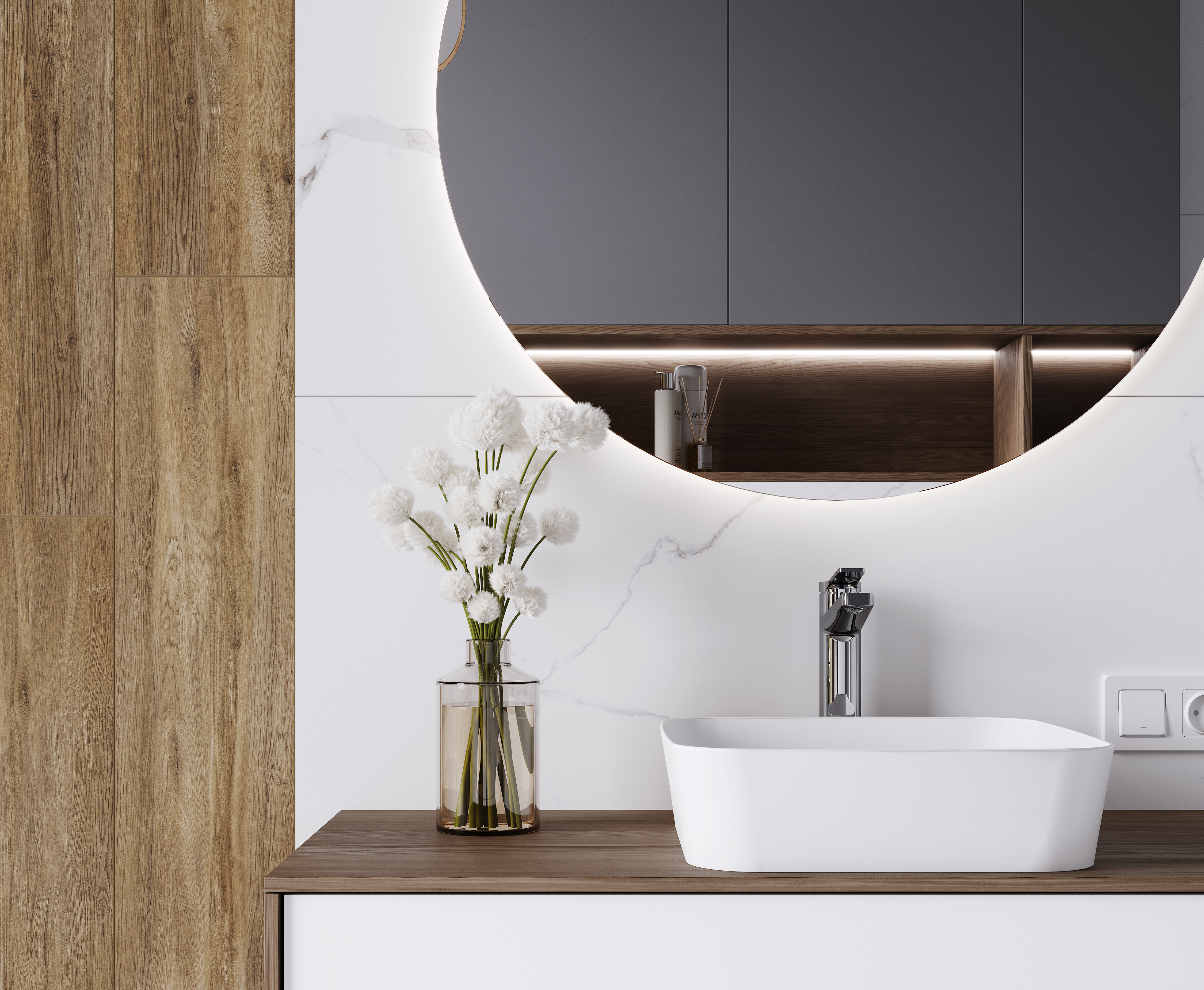 Керамогранит Laparet Atlantic White белый 60x120 полированный