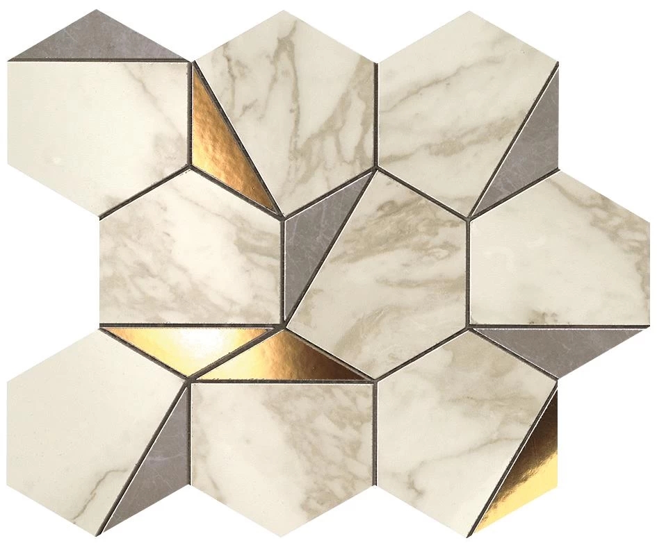 Мозаика Atlas Concorde Marvel Edge Gris Calacatta Gold Hex 25.1x29 9EHG