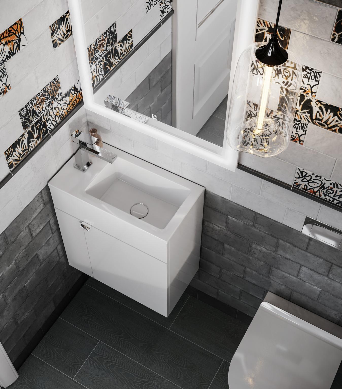 Бордюр Kerama Marazzi PRA002 Карандаш Граффити черный 2x20