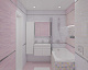 Керамическая плитка (34014) Laparet Spring розовый 25x50 глянцевый