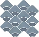 Декор Kerama Marazzi KMD2HID011BR Таделакт наборный синий светлый, синий матовый обрезной 28x30