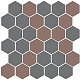Декор Kerama Marazzi AD\A672\MM Агуста 5 мозаичный микс матовый 30.1x30.1