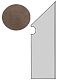 Ступень правая Dwell Brown Leather Battiscopa Sag. Dx A1LO 7.2x30