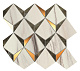 Мозаика Atlas Concorde Marvel Dream Bianco-Green Diamonds 35.8x32.9 9MDG