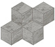 Мозаика Atlas Concorde Marvel Stone Bardiglio Grey Mosaico Esagono Lappato 30x35 AS2I