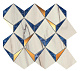Мозаика Atlas Concorde Marvel Dream Bianco-Ultramarine Diamonds 35.8x32.9 9MDN