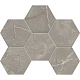 Мозаика Estima BR03 Bernini Hexagon Grey 25x28.5 серый неполированный