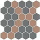Декор Kerama Marazzi AD\A673\MM Агуста 6 мозаичный микс матовый 30.1x30.1