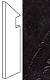 Ступень левая Marvel Nero Marquina Battiscopa Sag. Sx ATEN 7.2x30