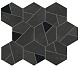 Мозаика Atlas Concorde Boost Tarmac Mosaico Hex Black 25x28.5 AN7B