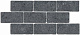 Бордюр BR021T Роверелла серый темный мозаичный 14.7х34.5