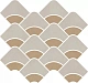Декор Kerama Marazzi KMD2HID009BR Таделакт наборный бежевый светлый, желтый матовый обрезной 28x30